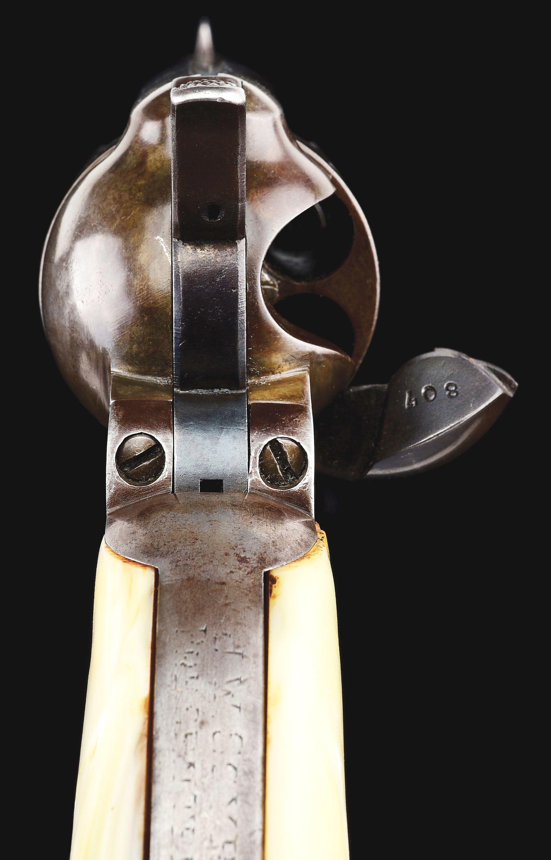 (A) HISTORIC COLT FRONTIER SIX SHOOTER REVOLVER OF COLORADO MARSHALL J.W. SCYBERT.