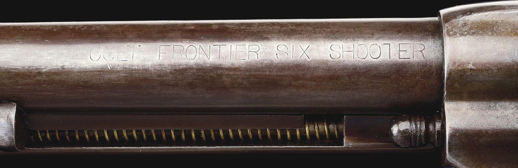 (A) HISTORIC COLT FRONTIER SIX SHOOTER REVOLVER OF COLORADO MARSHALL J.W. SCYBERT.