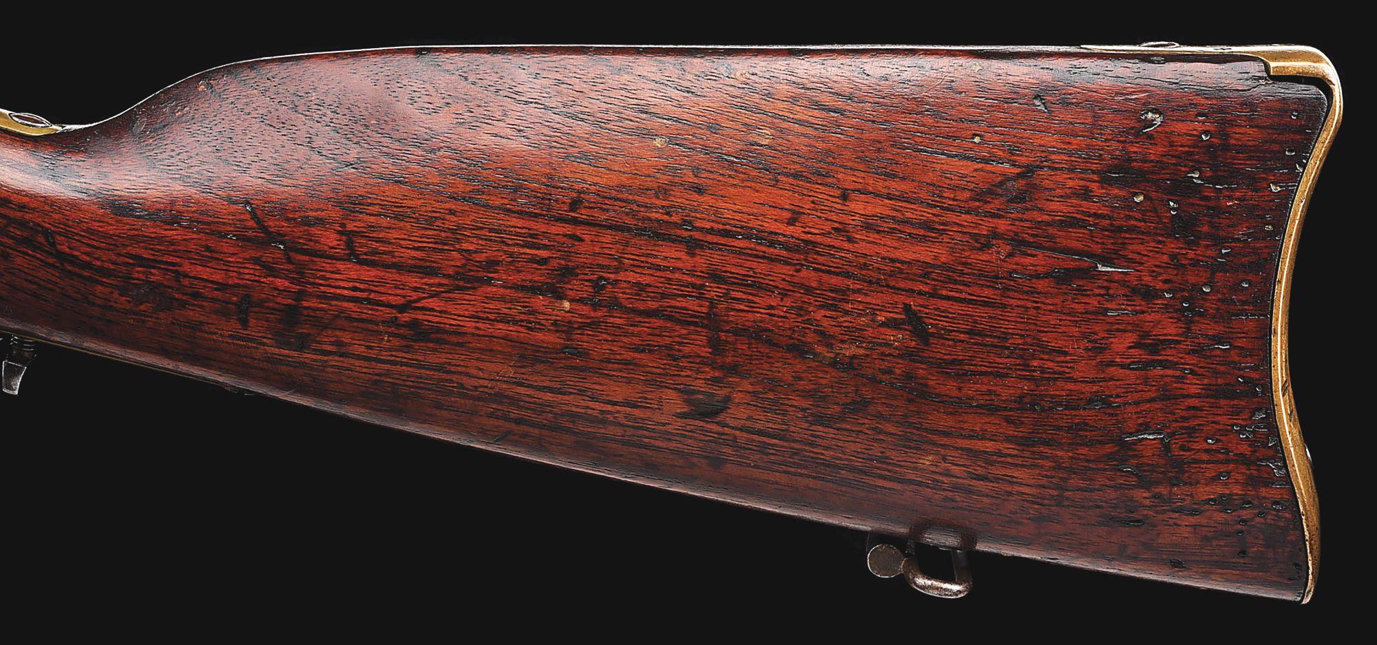 (A) ENGRAVED WINCHESTER MODEL 1866 LEVER ACTION MUSKET.