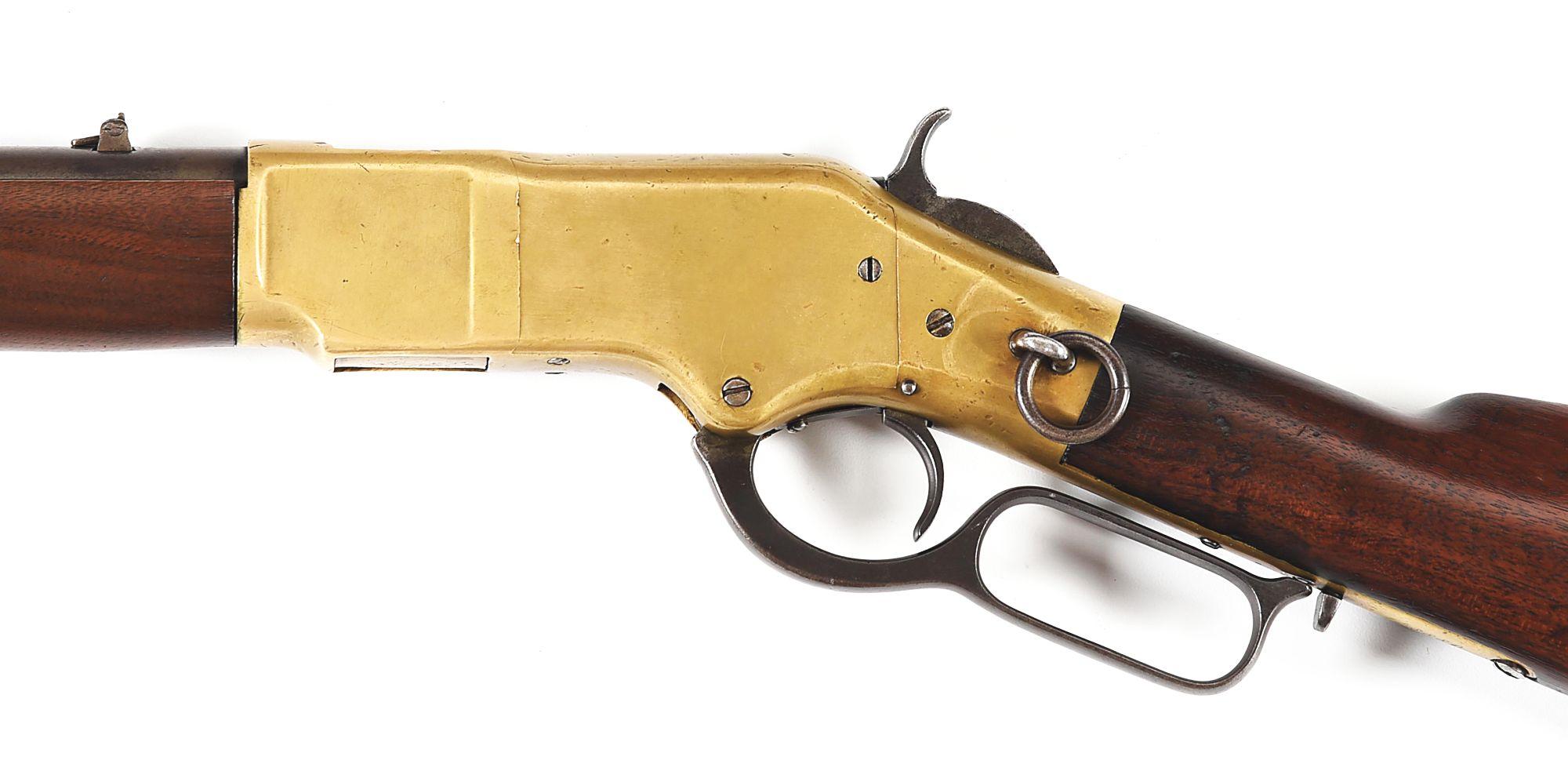 (A) WINCHESTER MODEL 1866 SADDLE RING CARBINE.