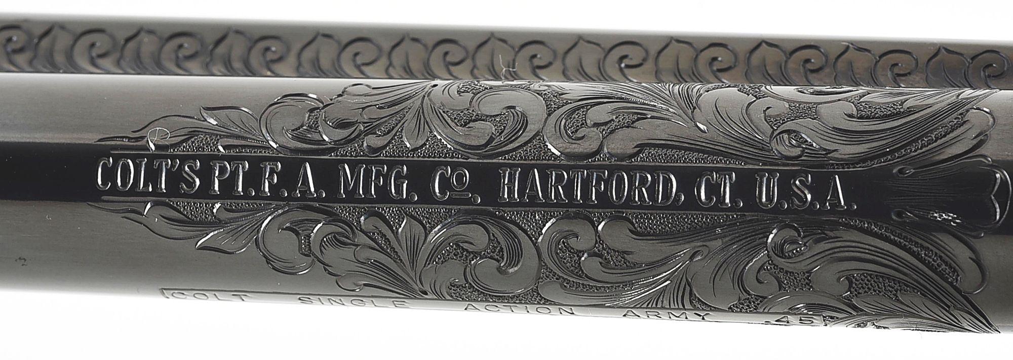 (M) FACTORY ENGRAVED 3RD GENERATION COLT SINGLE ACTION ARMY REVOLVER.