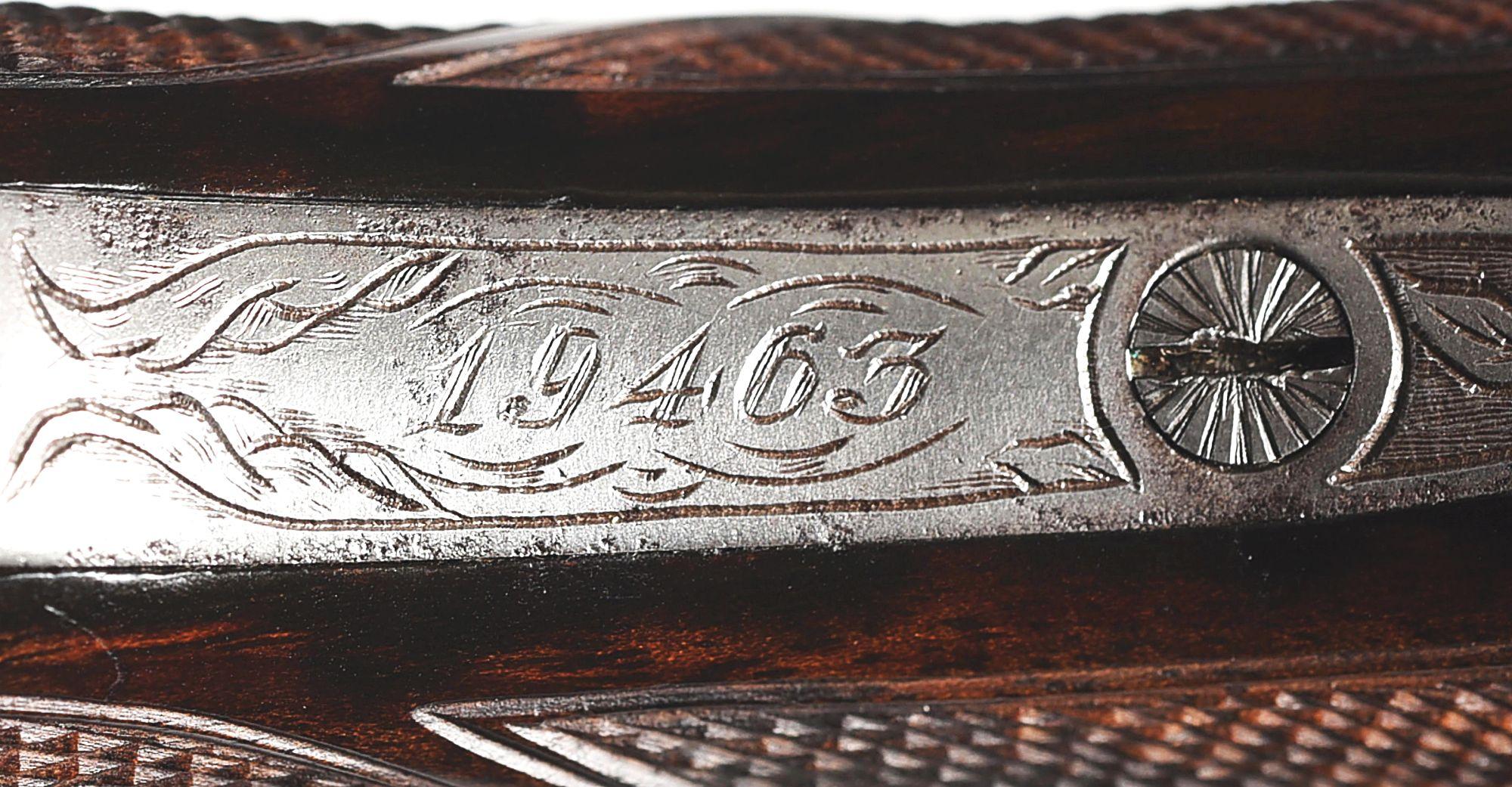 (C) CASED A.H. FOX XE GRADE 12 BORE SIDE BY SIDE SHOTGUN.