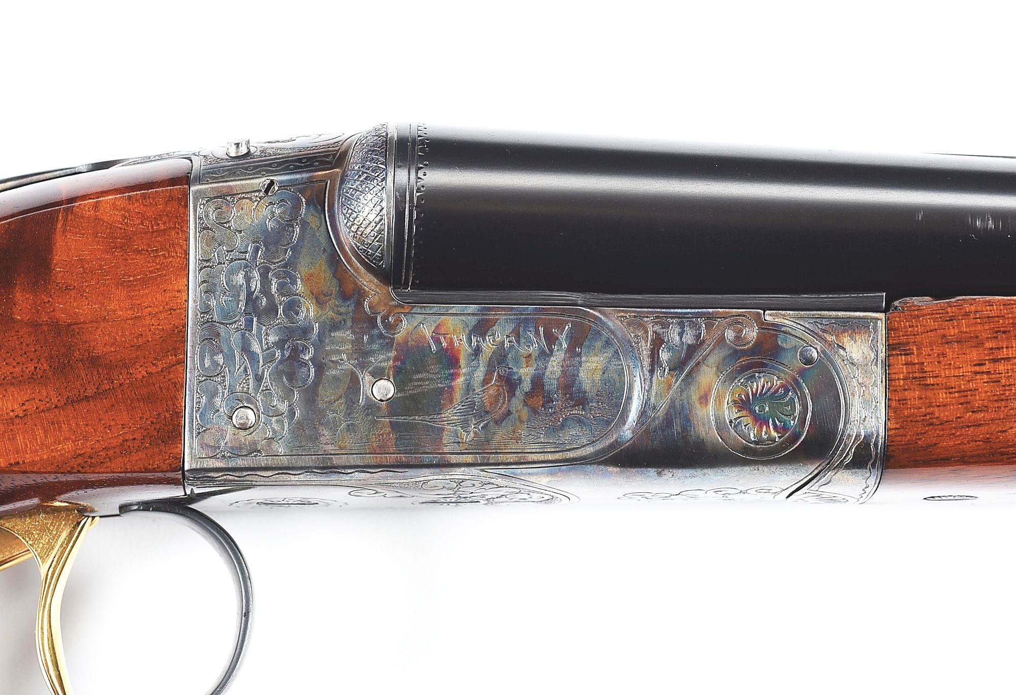 (C) HIGH CONDITION ITHACA GRADE 4E 20 GAUGE SIDE BY SIDE SHOTGUN WITH CASE, 2 BARREL SET.