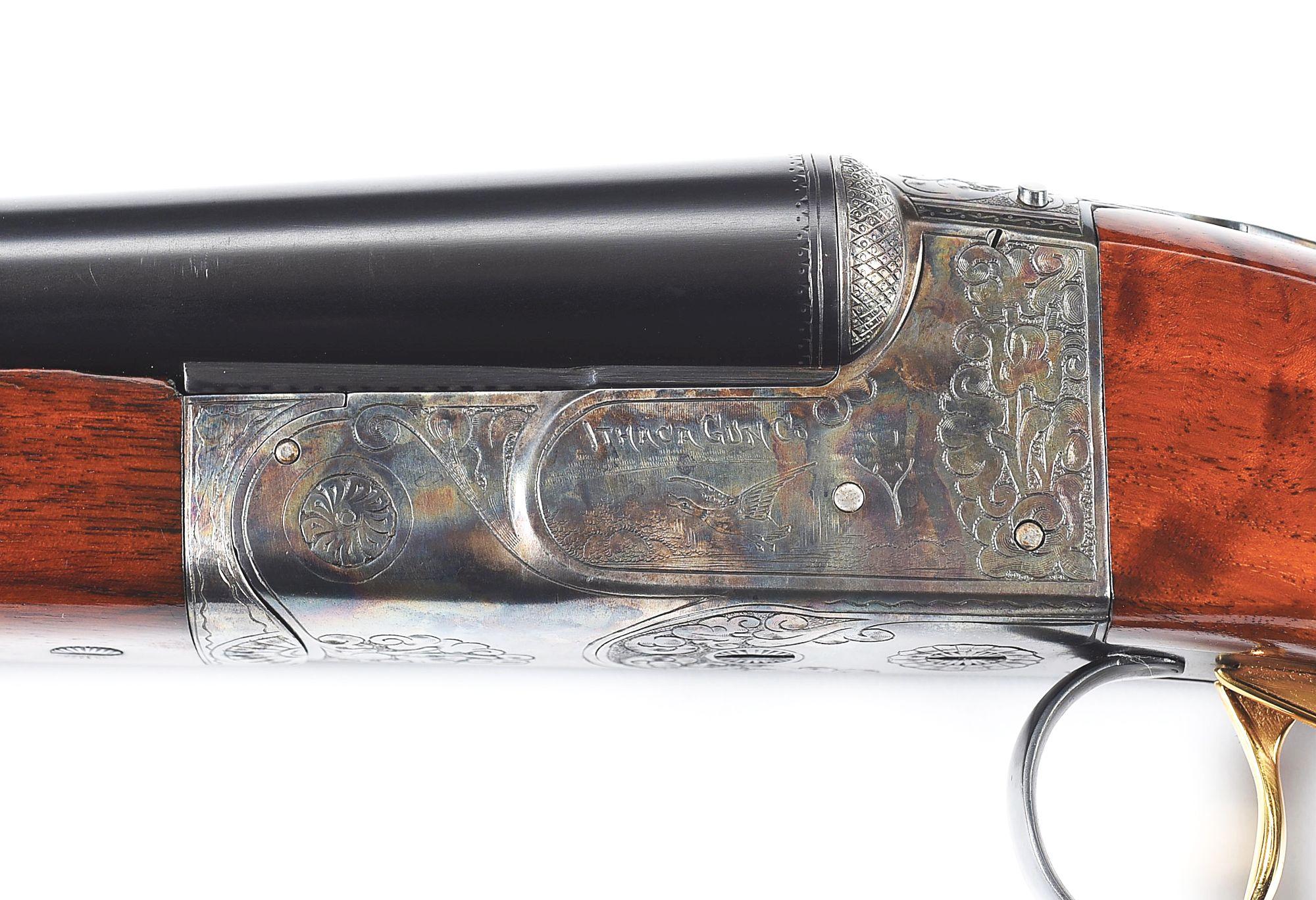 (C) HIGH CONDITION ITHACA GRADE 4E 20 GAUGE SIDE BY SIDE SHOTGUN WITH CASE, 2 BARREL SET.