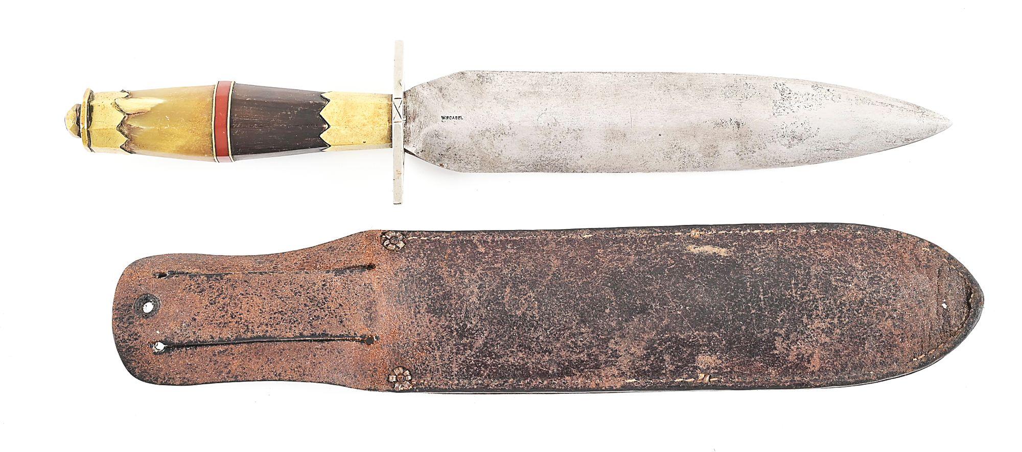 LARGE EXTREMELY RARE SCAGEL MADE VL&A MARKED KNIFE.