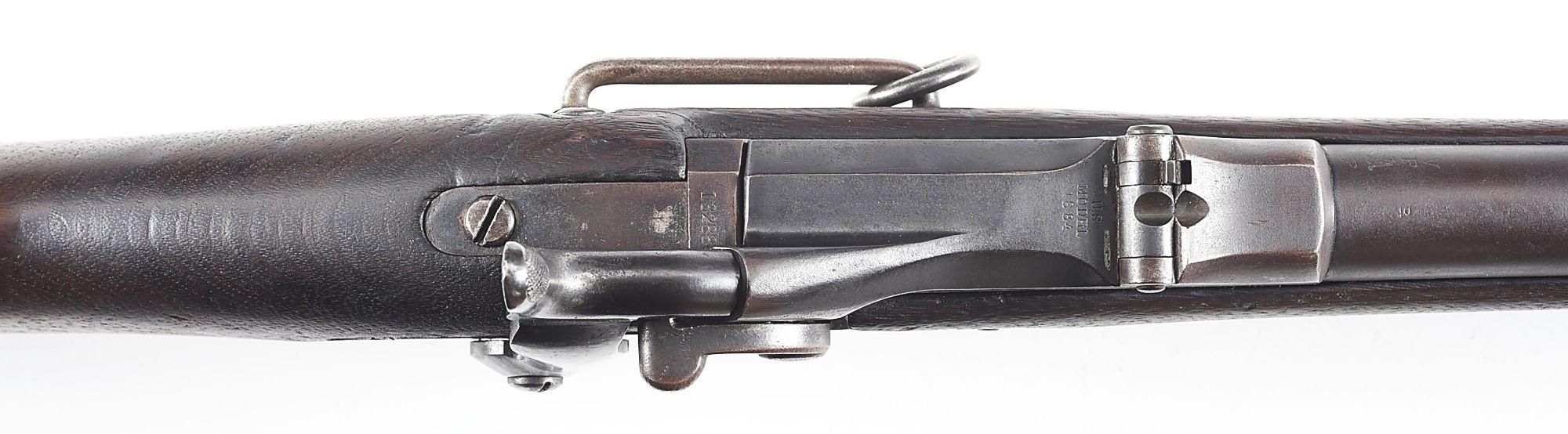 (A) US SPRINGFIELD MODEL 1890 TRAPDOOR CARBINE.