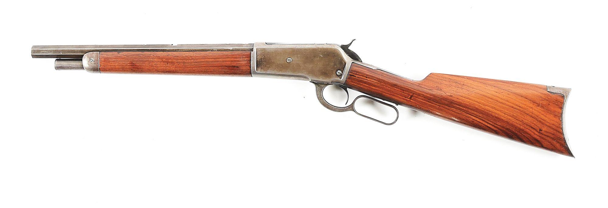 (C) RARE DOCUMENTED WINCHESTER MODEL 1886 LIFE LINE LEVER ACTION RIFLE.