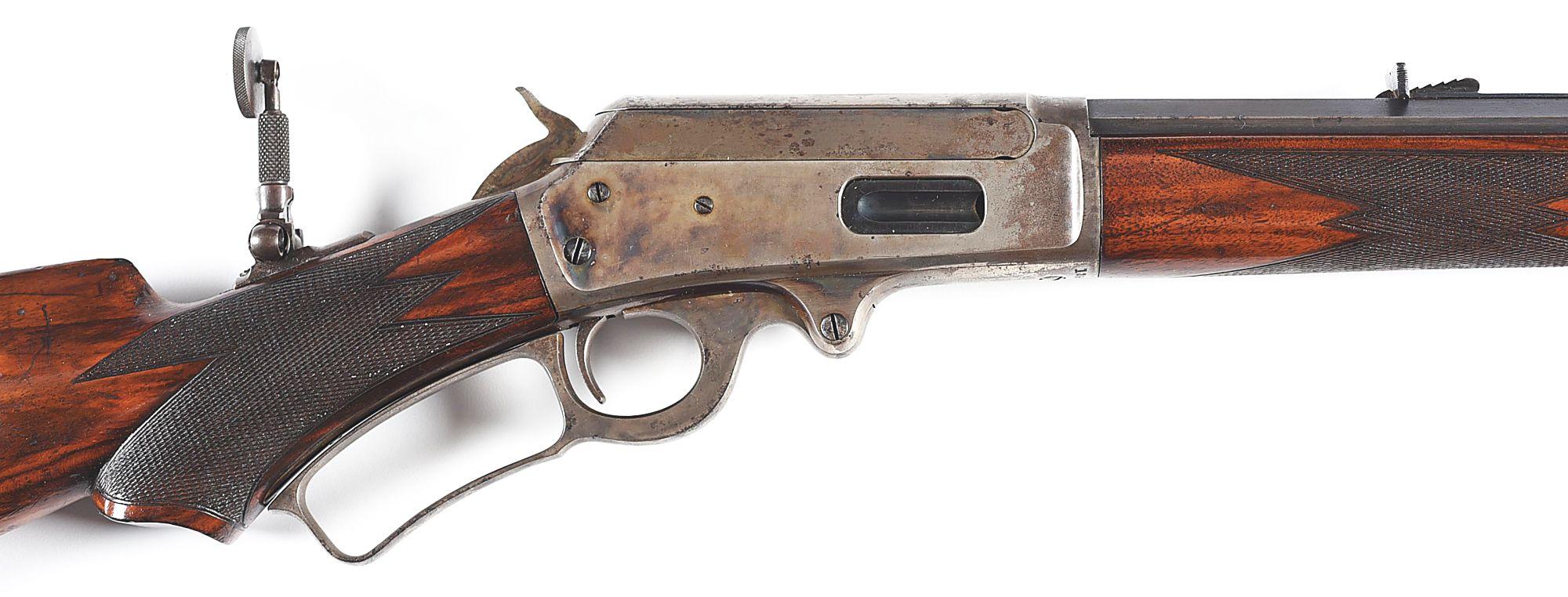 (A) DELUXE MARLIN MODEL 1893 LEVER ACTION RIFLE IN .38-55.