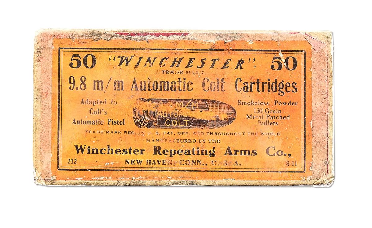 WINCHESTER 50 ROUND 9.8MM AUTO COLT CARTRIDGES.