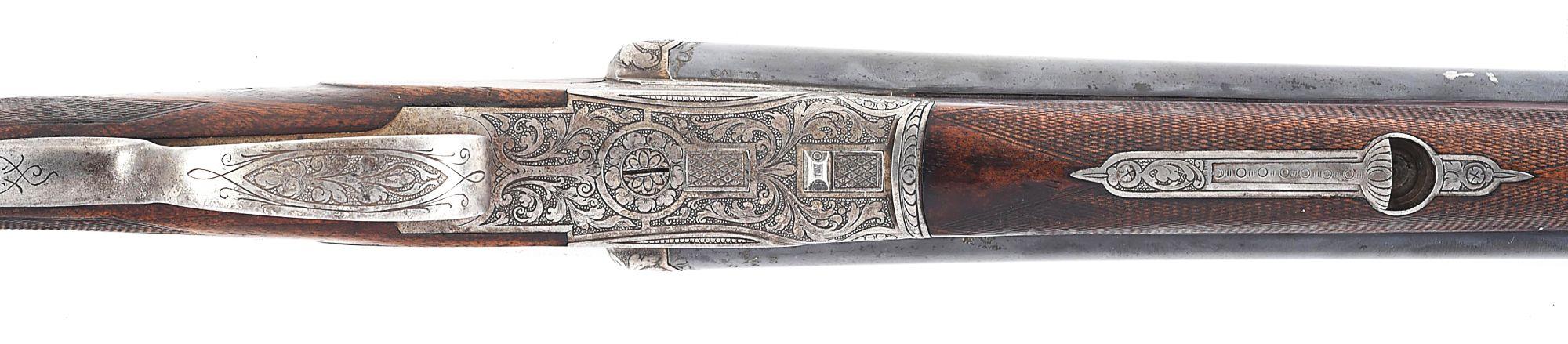 (C) ENGRAVED KRIEGHOFF GERMAN DRILLING WITH SCOPE.