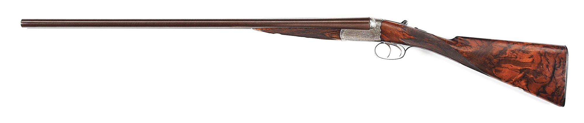 (C) WESTLY RICHARDS DROPLOCK 12 BORE SIDE BY SIDE SHOTGUN WITH CASE.