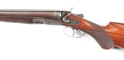 (A) ALEXANDER HENRY 10 BORE SIDE BY SIDE HAMMER SHOTGUN.