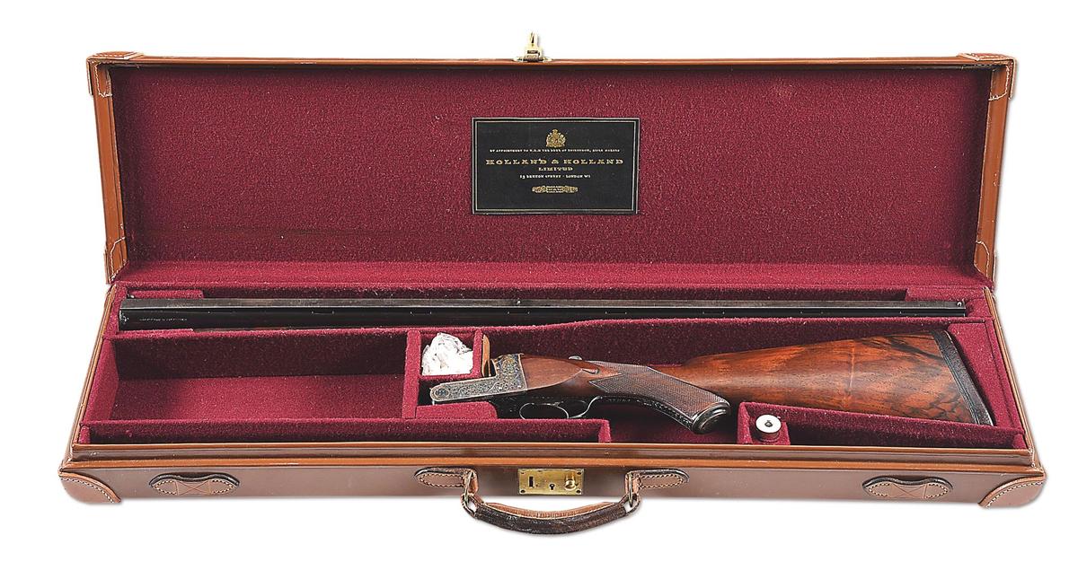 (C) HOLLAND & HOLLAND 12 GAUGE SINGLE BARREL TRAP SHOTGUN.