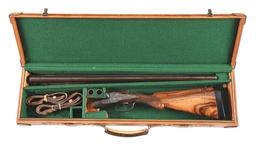 (A) W. C. SCOTT HAMMERLESS 12 GAUGE SIDE BY SIDE SHOTGUN.