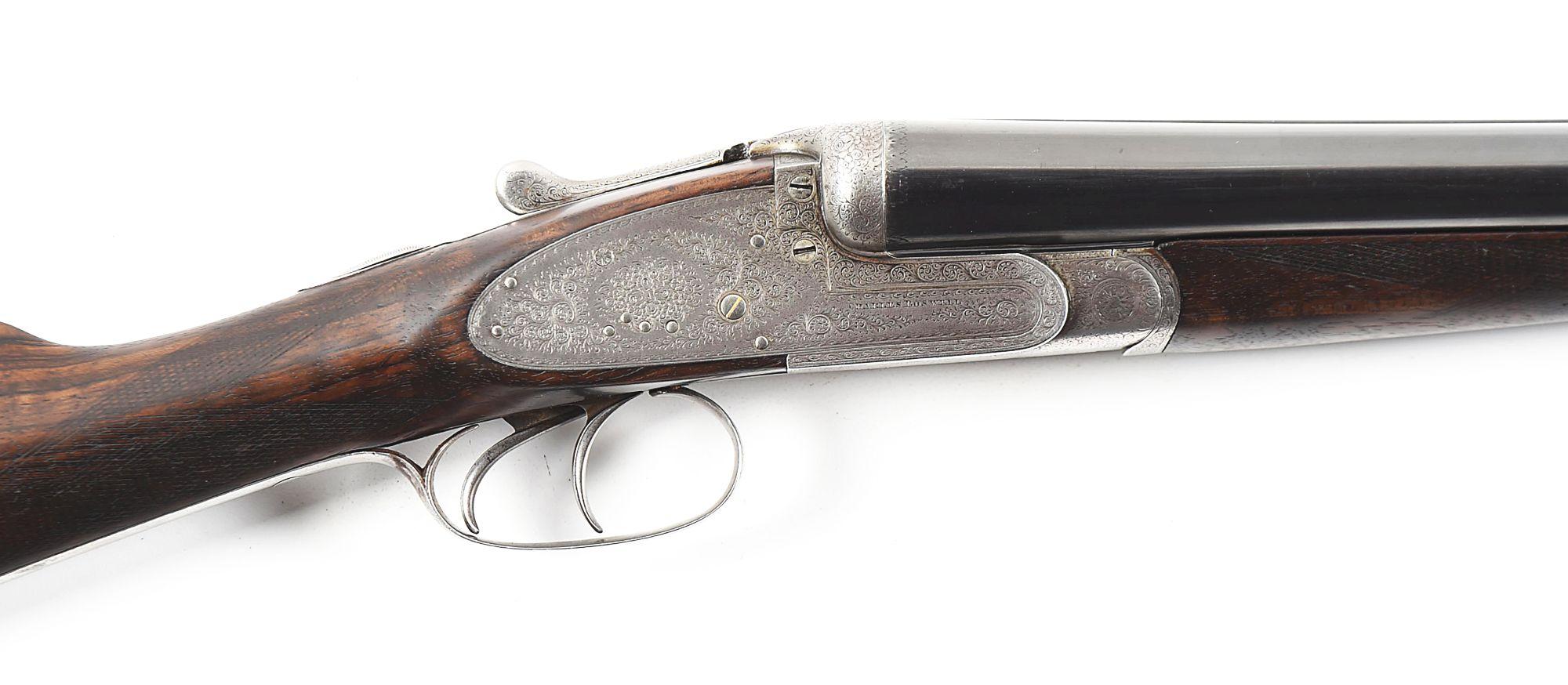 (A) CHARLES BOSWELL SIDE BY SIDE 12 GAUGE SHOTGUN.