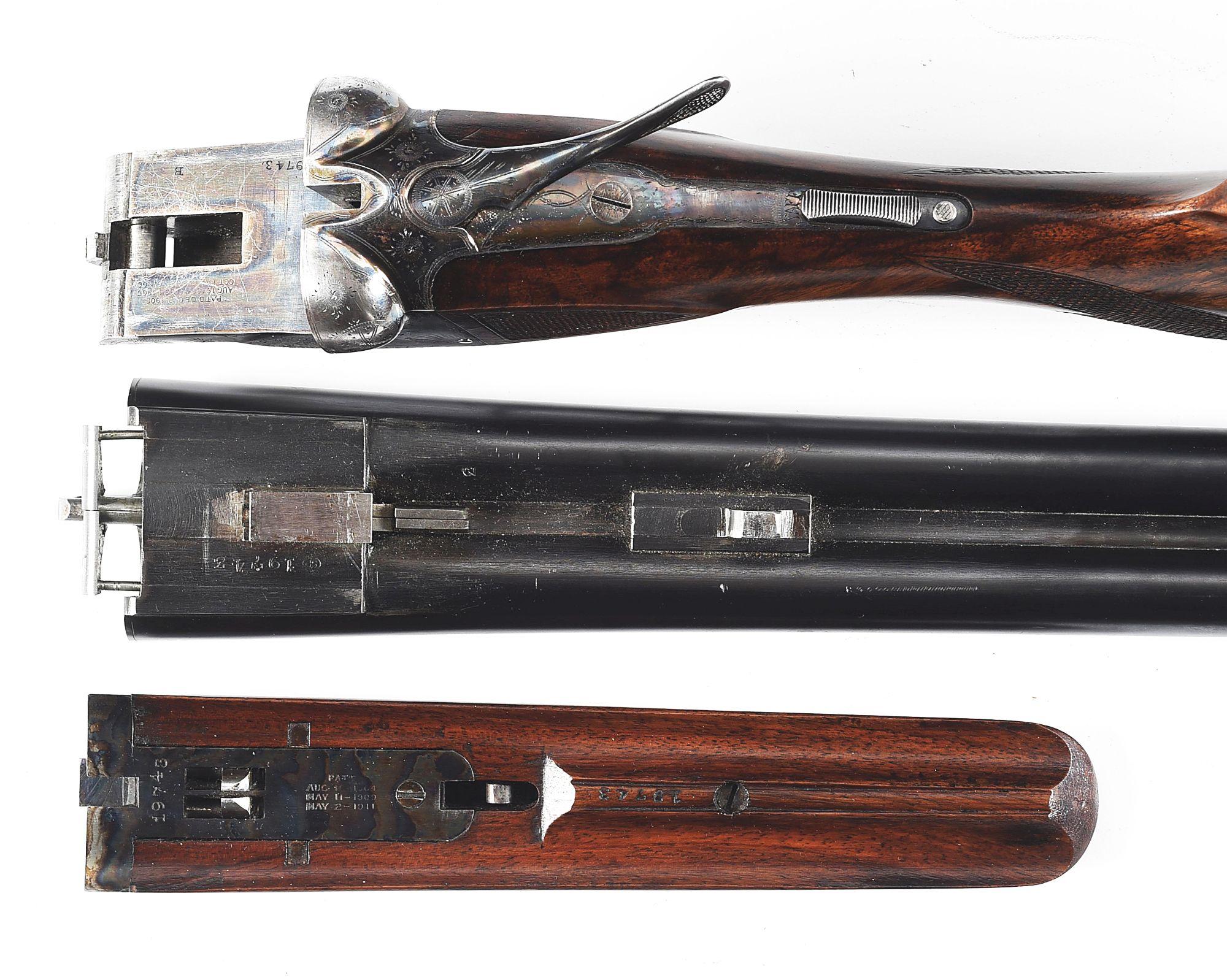 (C) A.H. FOX BE GRADE 12 GAUGE SIDE BY SIDE SHOTGUN, 2 BARREL SET.