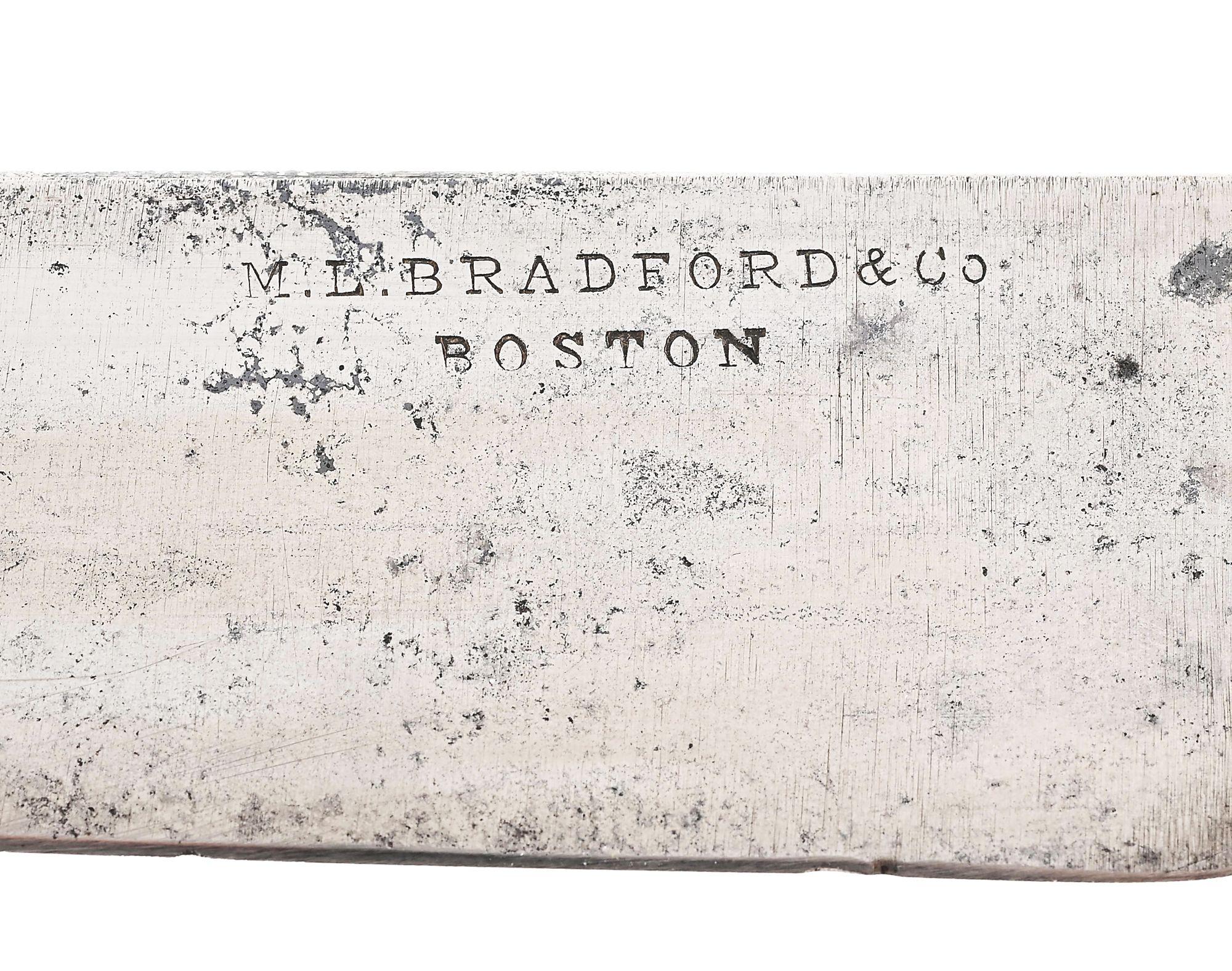 BOWIE KNIFE BY M.L. BRADFORD & CO, BOSTON.