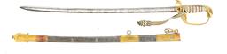 US CIVIL WAR ERA HOSRTMANN PRESENTATION GRADE NAVAL OFFICER'S SWORD.