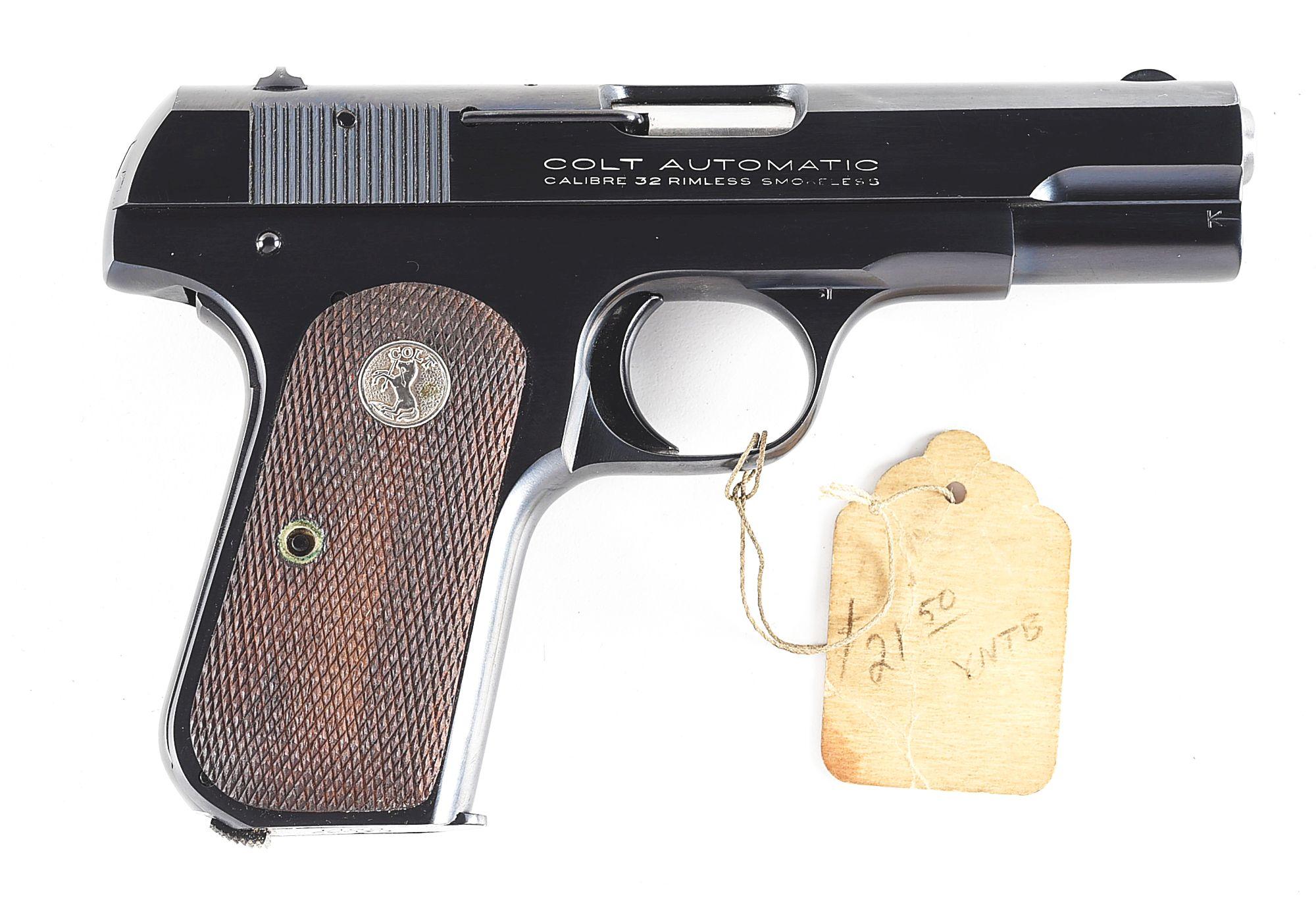 (C) AS NEW IN THE BOX COLT MODEL 1903 POCKET HAMMERLESS SEMI AUTOMATIC PISTOL.