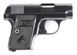 (C) COLT MODEL 1908 VEST POCKET SEMI AUTOMATIC PISTOL.