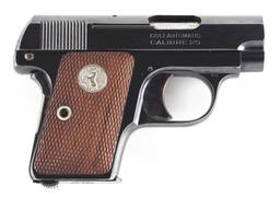 (C) COLT MODEL 1908 VEST POCKET SEMI AUTOMATIC PISTOL.