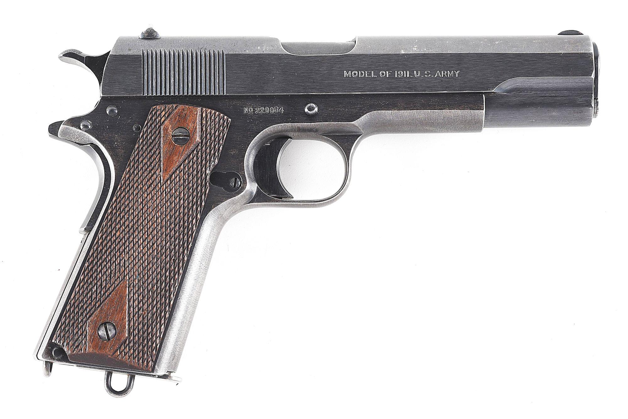 (C) COLT MODEL 1911 SEMI AUTOMATIC PISTOL (1918).