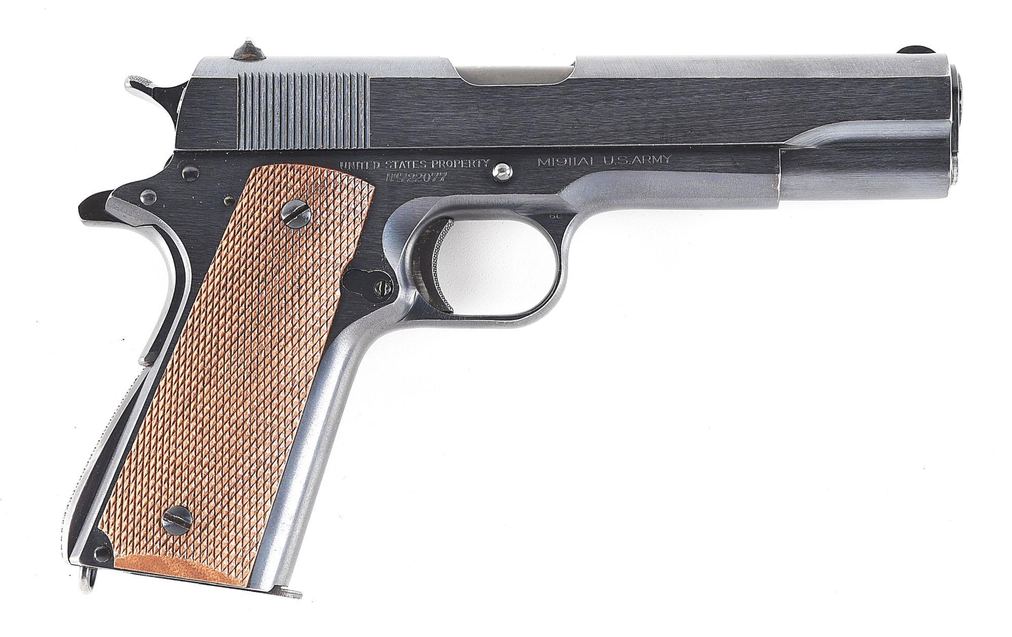 (C) COLT MODEL 1911A1 SEMI AUTOMATIC PISTOL WITH SCARCE CHARLES REED INSPECTION (1941).