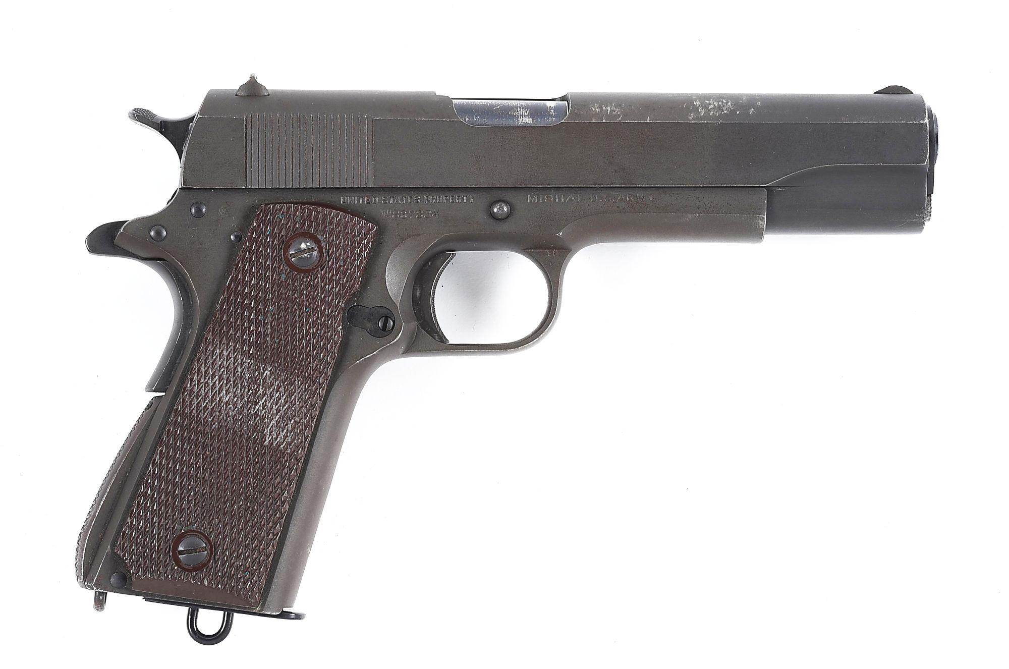 (C) COLT M1911A1 .45 ACP SEMI-AUTOMATIC PISTOL (1943).