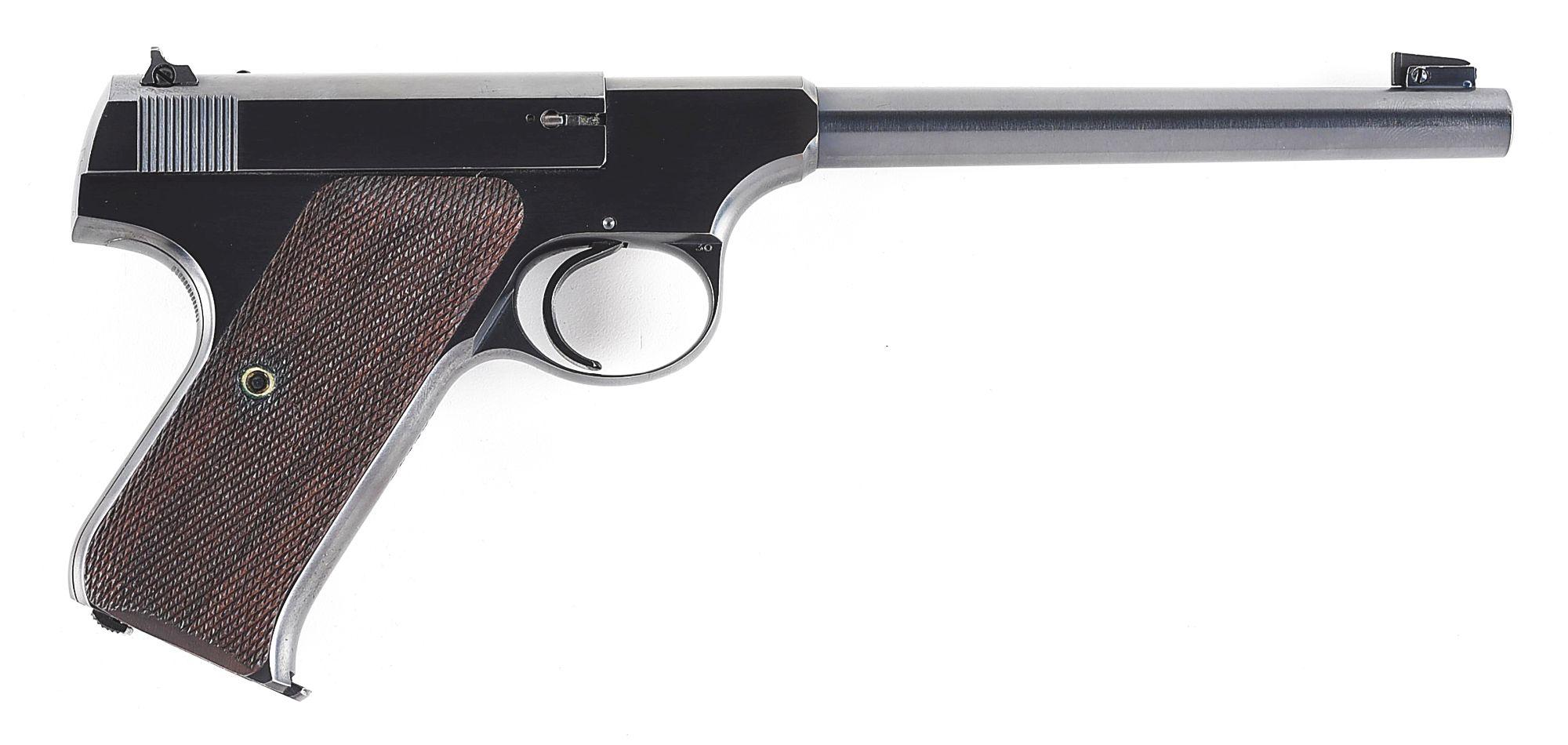 (C) NICE PRE-WAR COLT WOODSMAN TARGET MODEL SEMI-AUTOMATIC PISTOL.