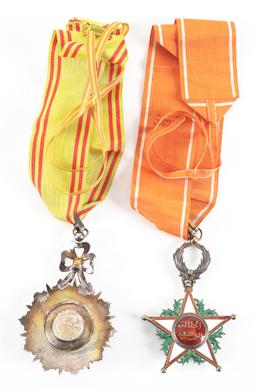 LOT OF 2: ORDER OF NICHAN IFTIKHAR AND ORDER OF OUISSAM ALAOUITE.