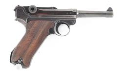 (C) 1939 MAUSER KRIEGSMARINE MARKED WWII LUGER SEMI-AUTOMATIC PISTOL.