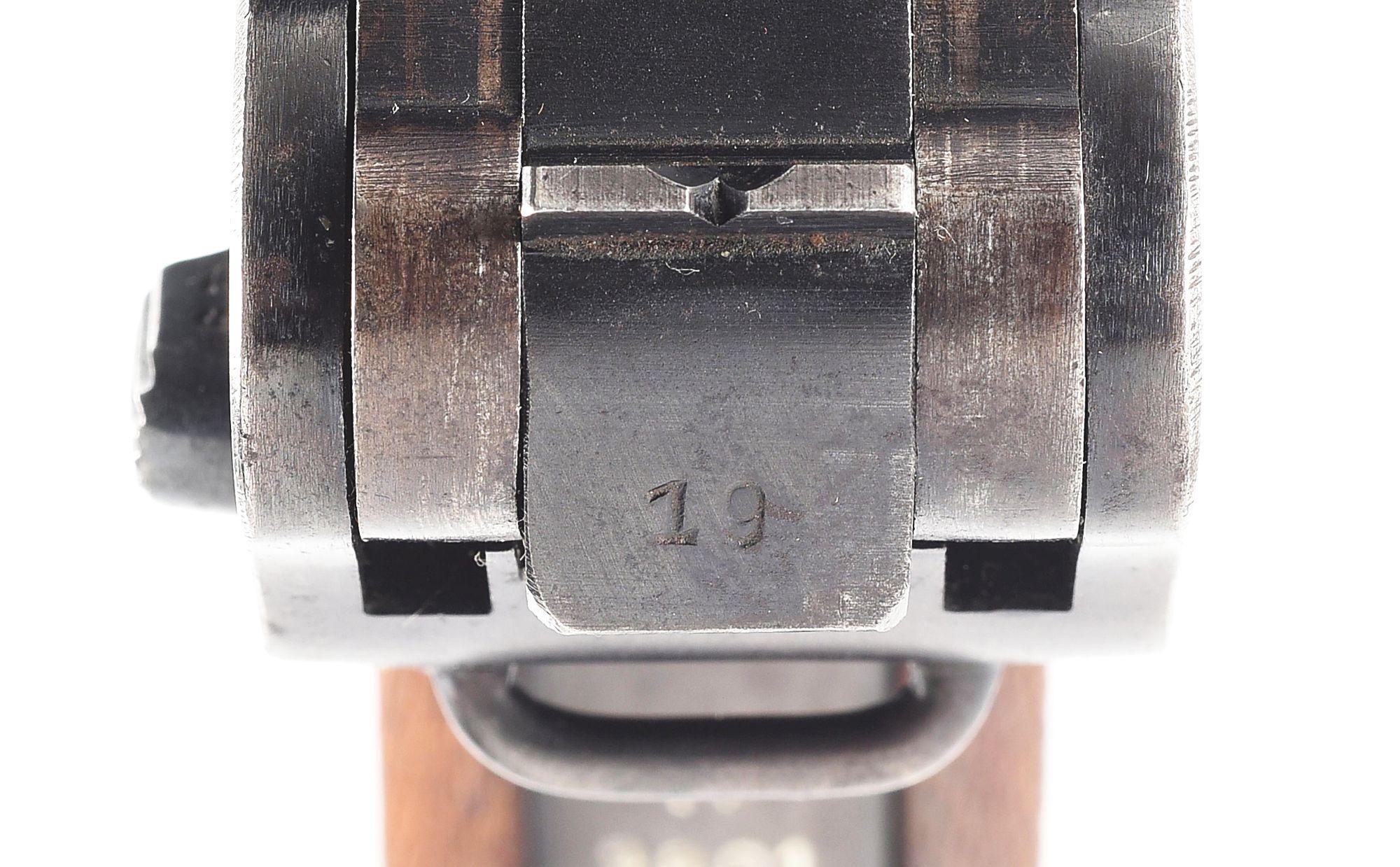 (C) 1939 MAUSER KRIEGSMARINE MARKED WWII LUGER SEMI-AUTOMATIC PISTOL.