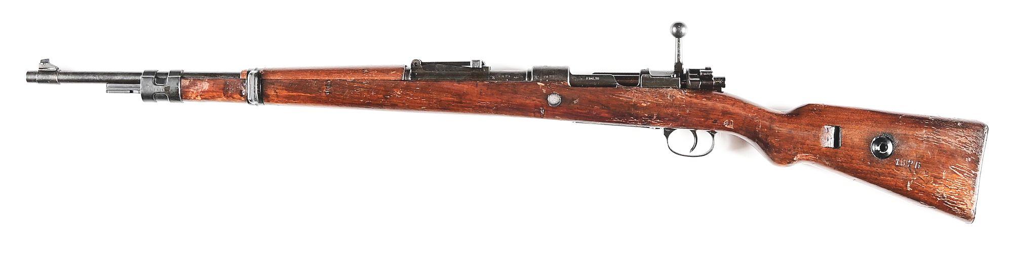 (C) SS TOTENKOPF MARKED BNZ 41 CODE K98 BOLT ACTION RIFLE.