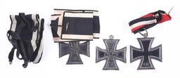 LOT OF 3: GERMAN POSTWAR FACTORY MADE S+L AND SOUVAL GRAND CROSSES.