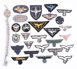 GERMAN WWII HEER AND LUFTWAFFE INSIGNIA.