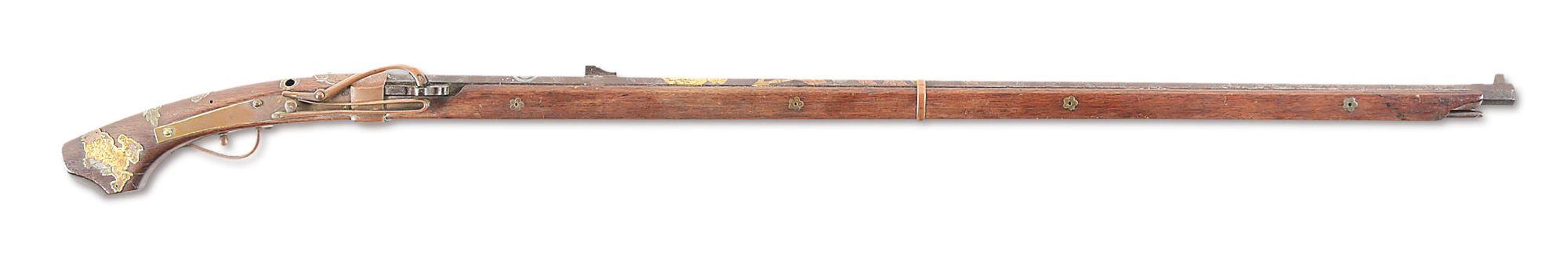 (A) JAPANESE TANEGASHIMA MATCHLOCK RIFLE.