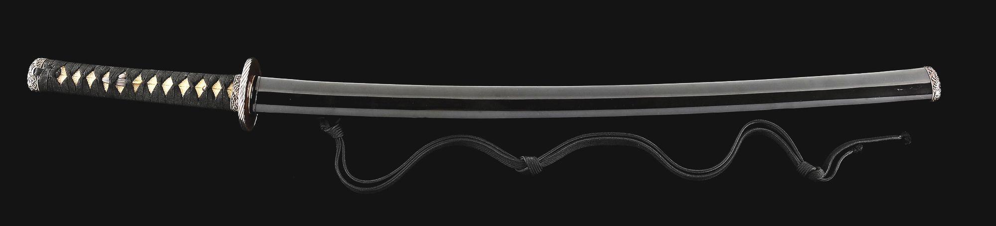 SHINTO KATANA SIGNED YAMASHIRO NO KAMI FUJIWARA KUNITSUGU, WITH ATTRACTIVE NARA MOUNTS.