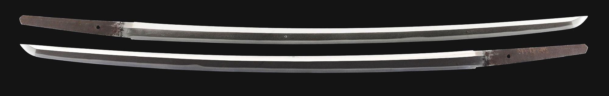 SHINTO KATANA SIGNED "MINAMOTO MORITOSHI" IN INRO-KIZAMI SAYA.