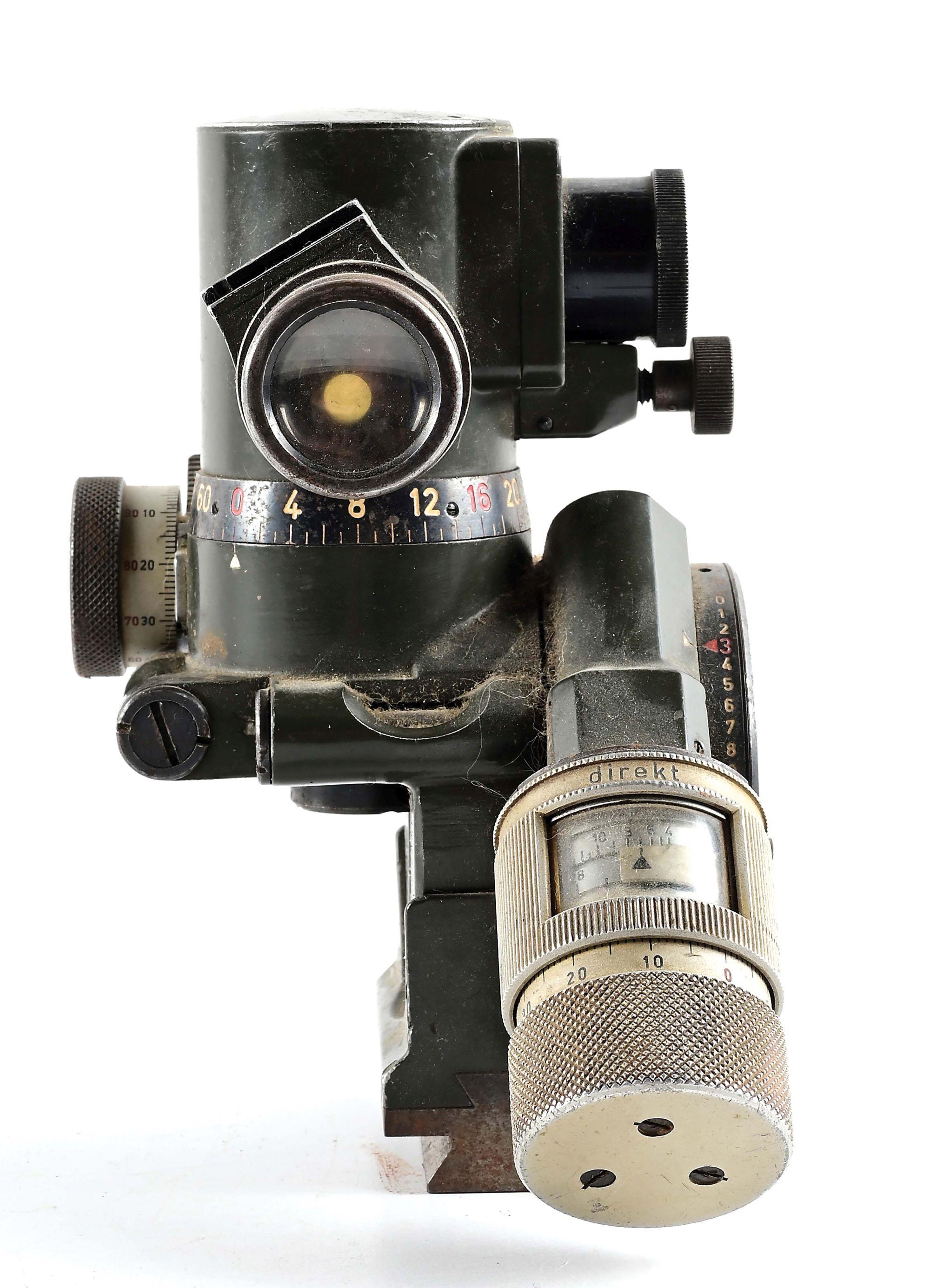 FINE ORIGINAL GERMAN WWII MG-34 (MGZ) MACHINE GUN LAFETTE TRIPOD OPTIC SCOPE.