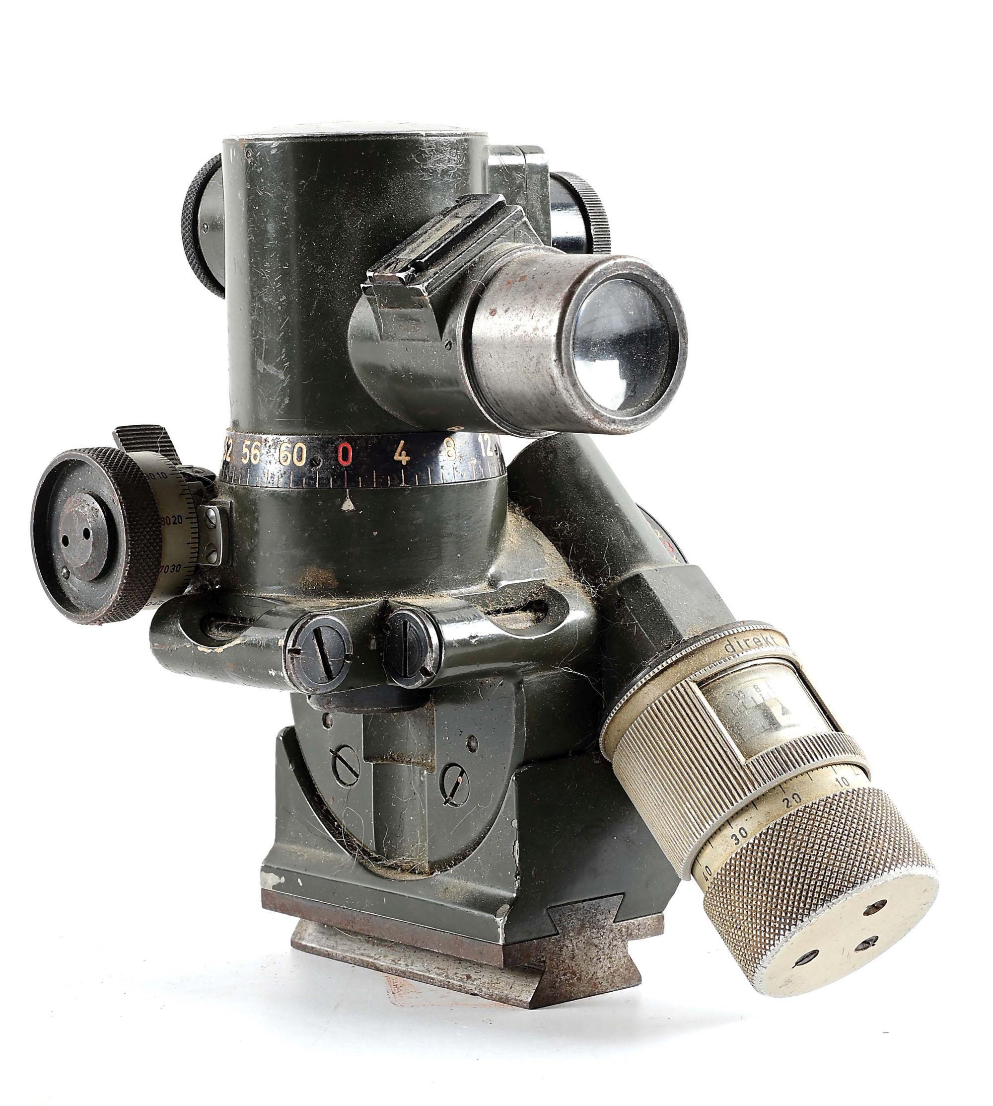 FINE ORIGINAL GERMAN WWII MG-34 (MGZ) MACHINE GUN LAFETTE TRIPOD OPTIC SCOPE.