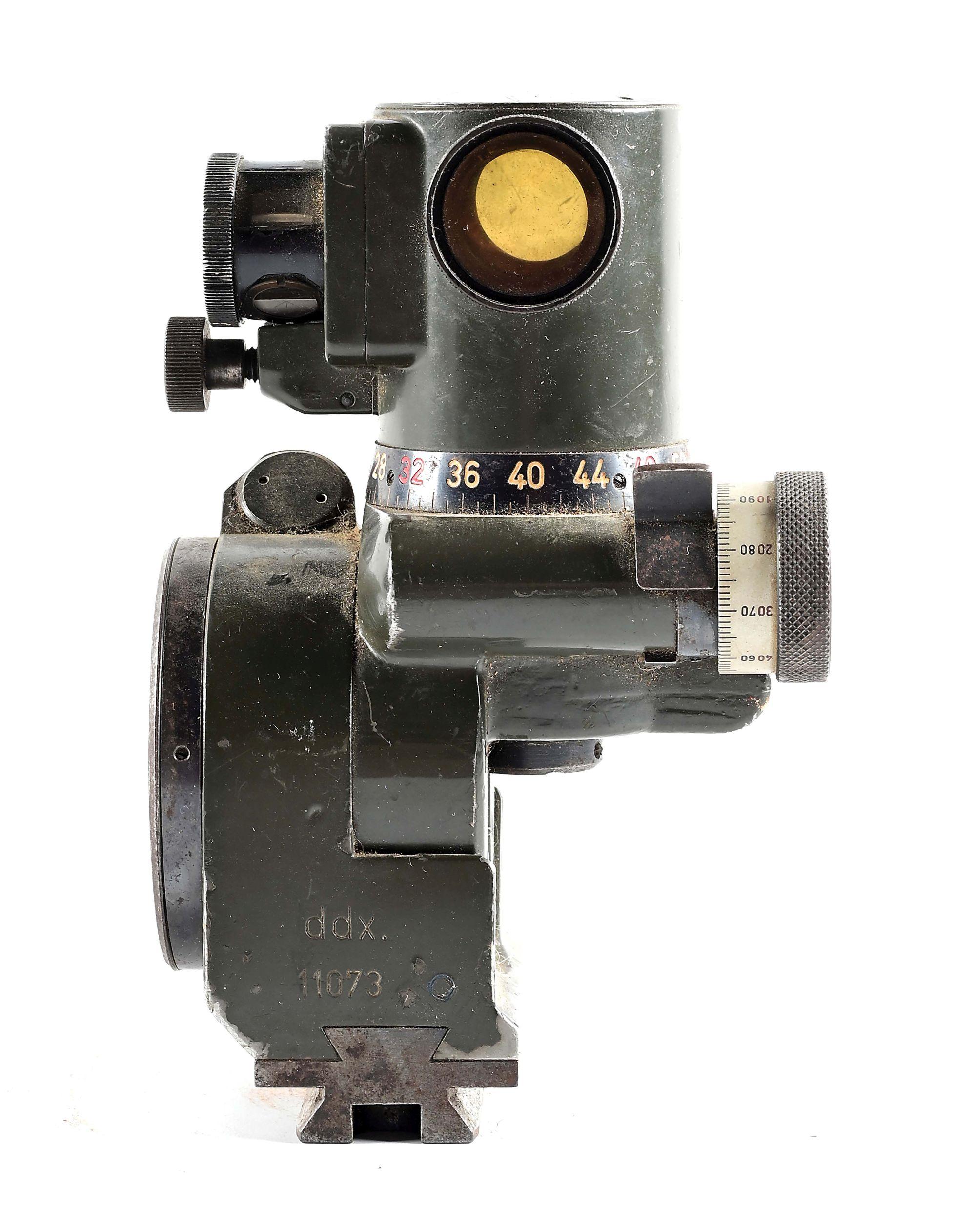 FINE ORIGINAL GERMAN WWII MG-34 (MGZ) MACHINE GUN LAFETTE TRIPOD OPTIC SCOPE.