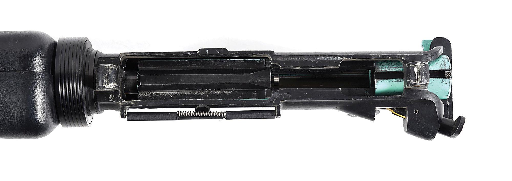 EXTREMELY RARE OVERSIZED CUTAWAY M16 CLASSROOM DEMONSTRATOR WITH ORIGINAL CASE AND ACCESSORIES.