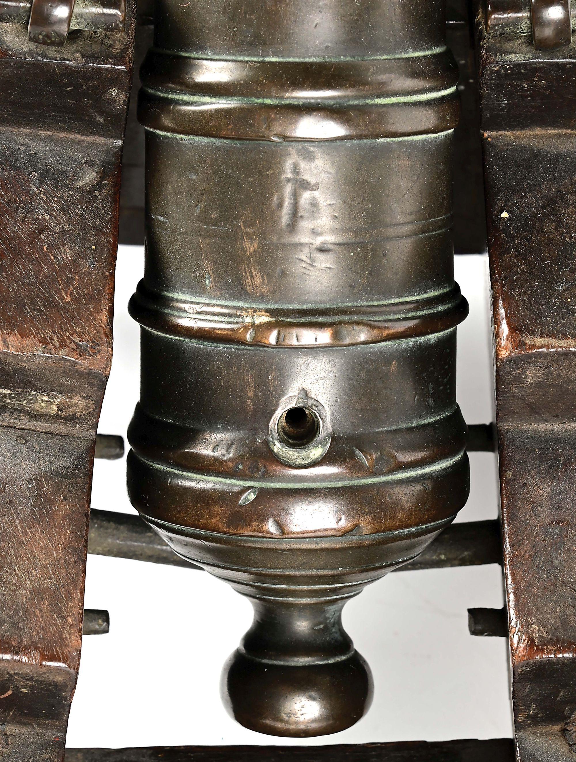 PAIR OF SIGNAL CANNONS ON CARRIAGES