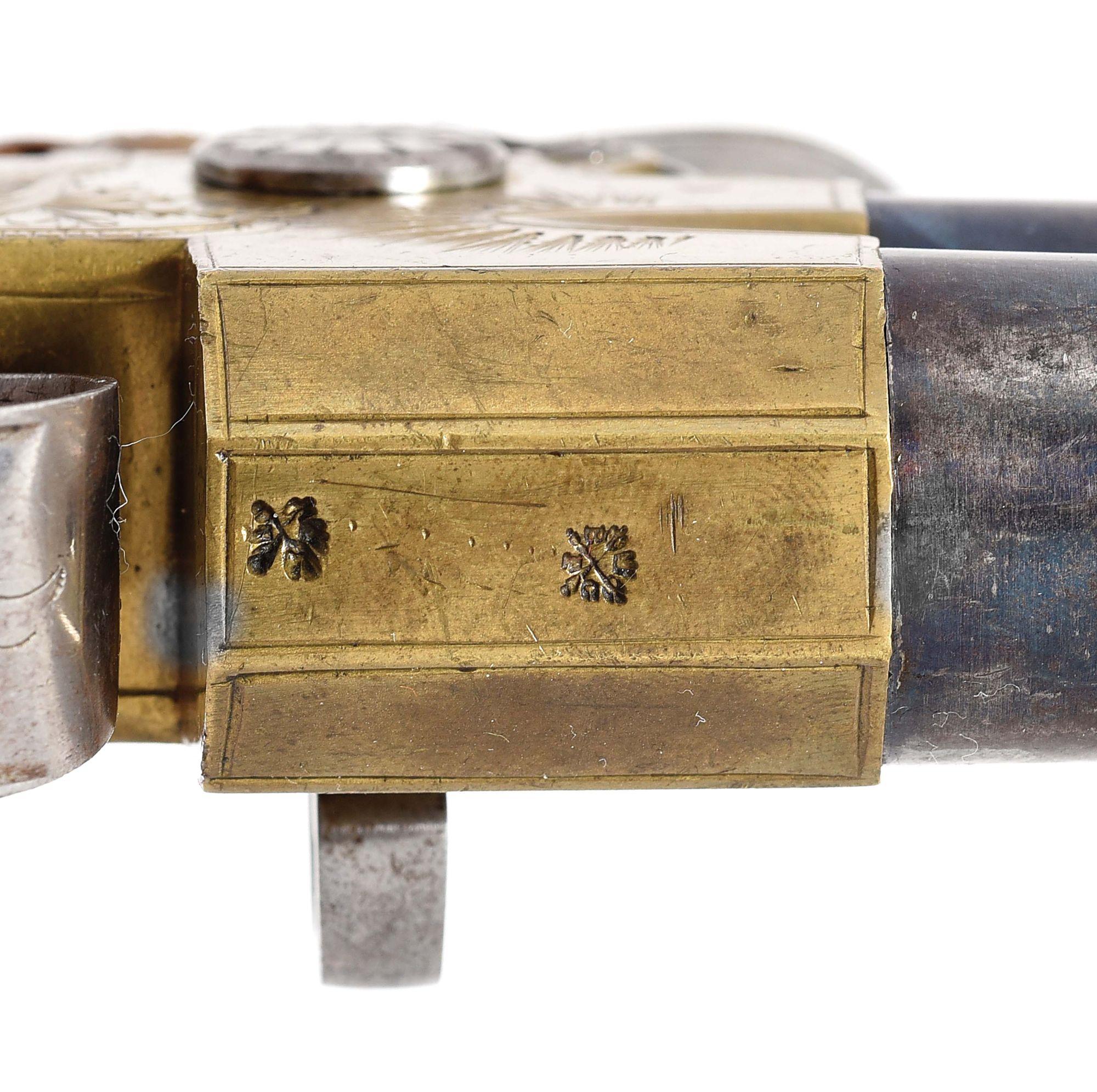 (A) A VERY FINE PAIR OF LARGE BORE BRITISH TAP-ACTION FLINTLOCK PISTOLS BY HOLMES OF LIVERPOOL