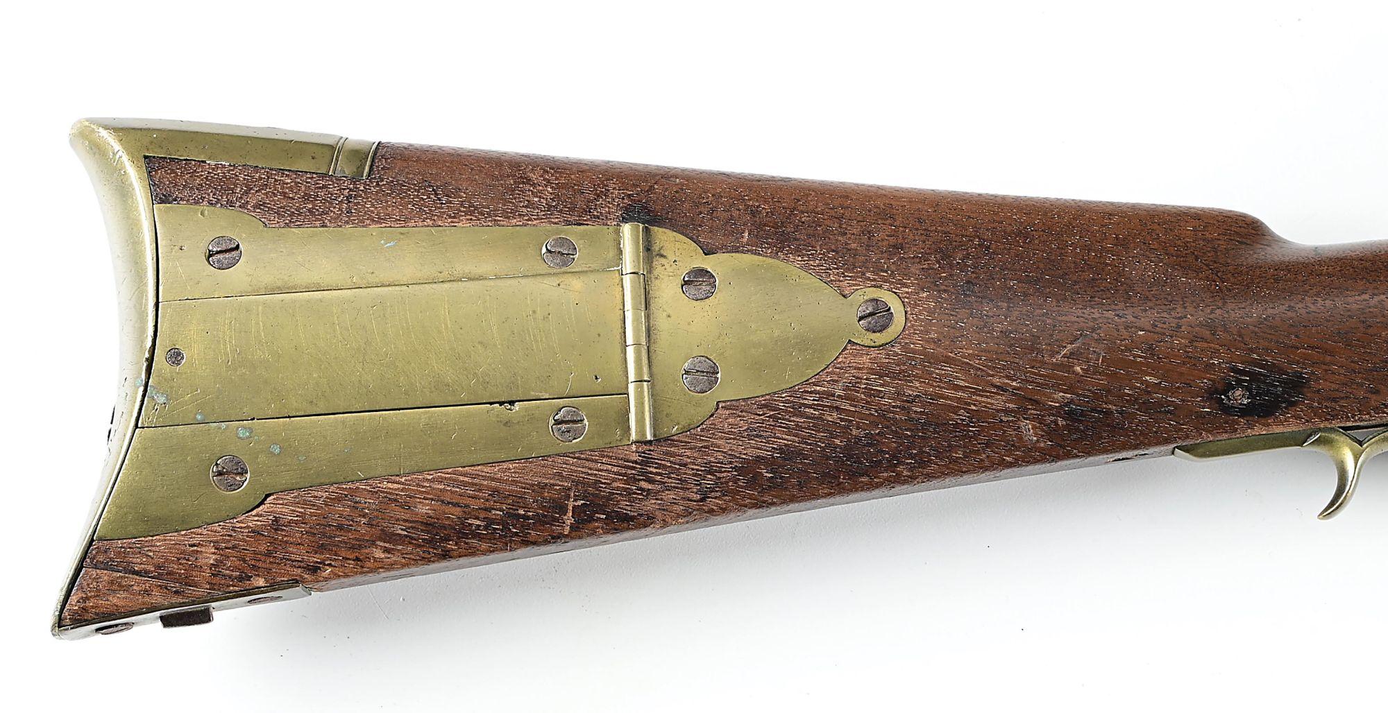(A) RARE TYPE II VIRGINIA MANUFACTORY PERCUSSION CONVERTED RIFLE DATED 1817.