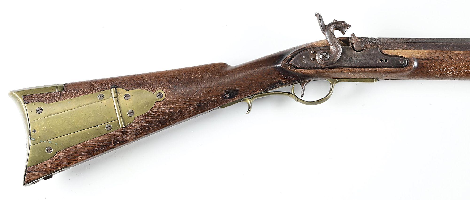 (A) RARE TYPE II VIRGINIA MANUFACTORY PERCUSSION CONVERTED RIFLE DATED 1817.