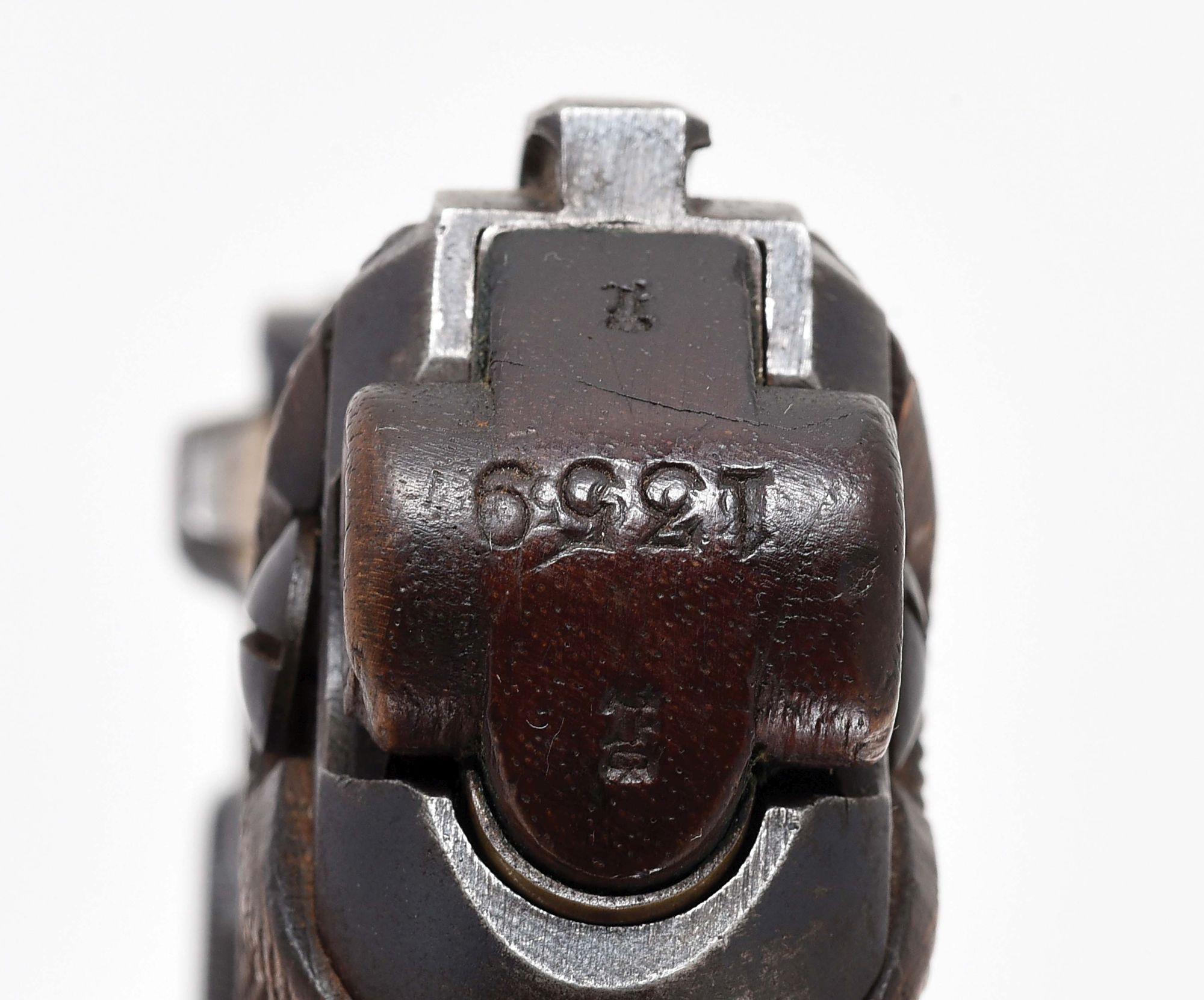 (C) 1917 DATED DWM MODEL 1914 NAVY LUGER SEMI AUTOMATIC PISTOL.