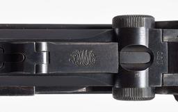 (C) 1917 DATED DWM MODEL 1914 NAVY LUGER SEMI AUTOMATIC PISTOL.