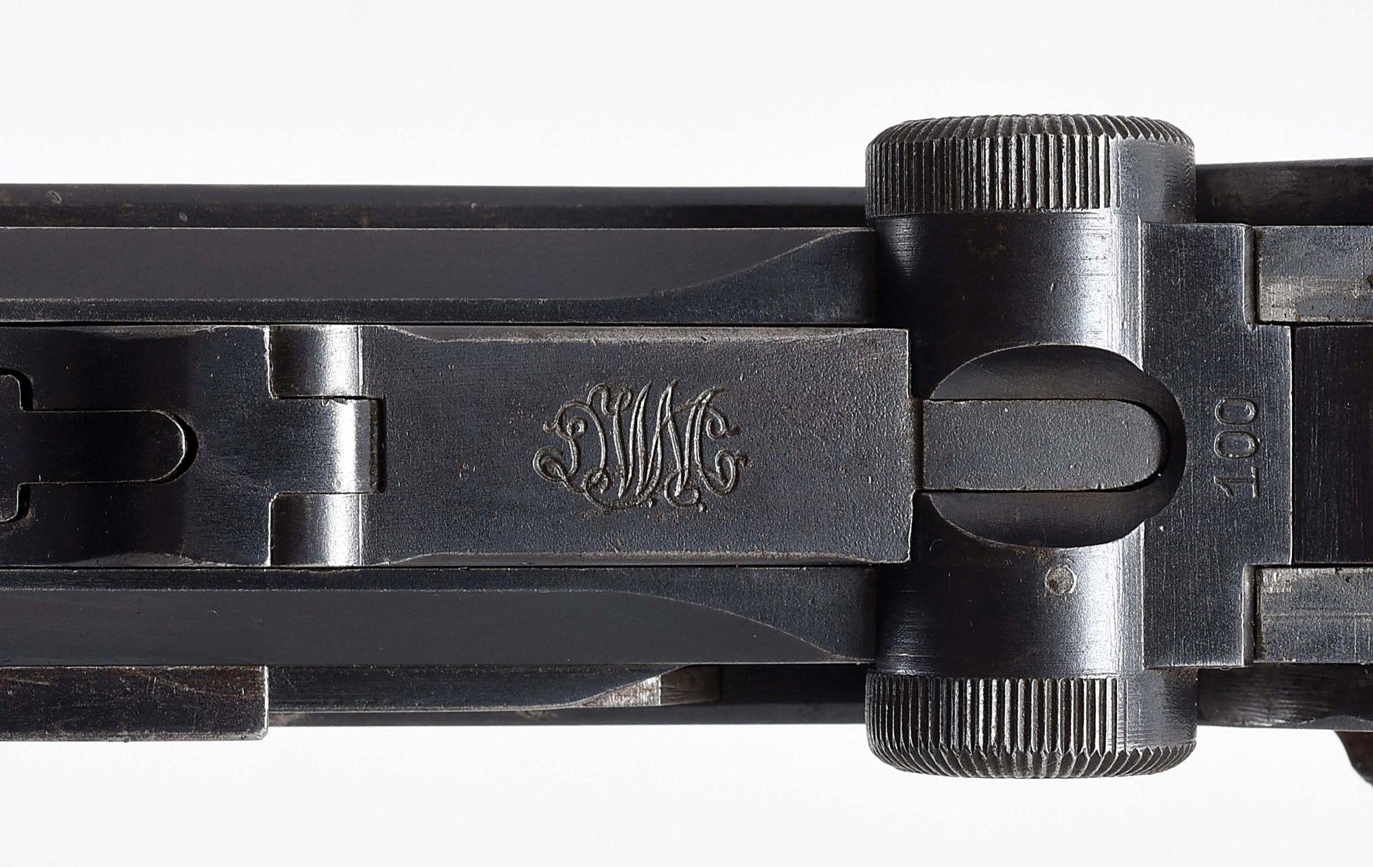 (C) 1917 DATED DWM MODEL 1914 NAVY LUGER SEMI AUTOMATIC PISTOL.