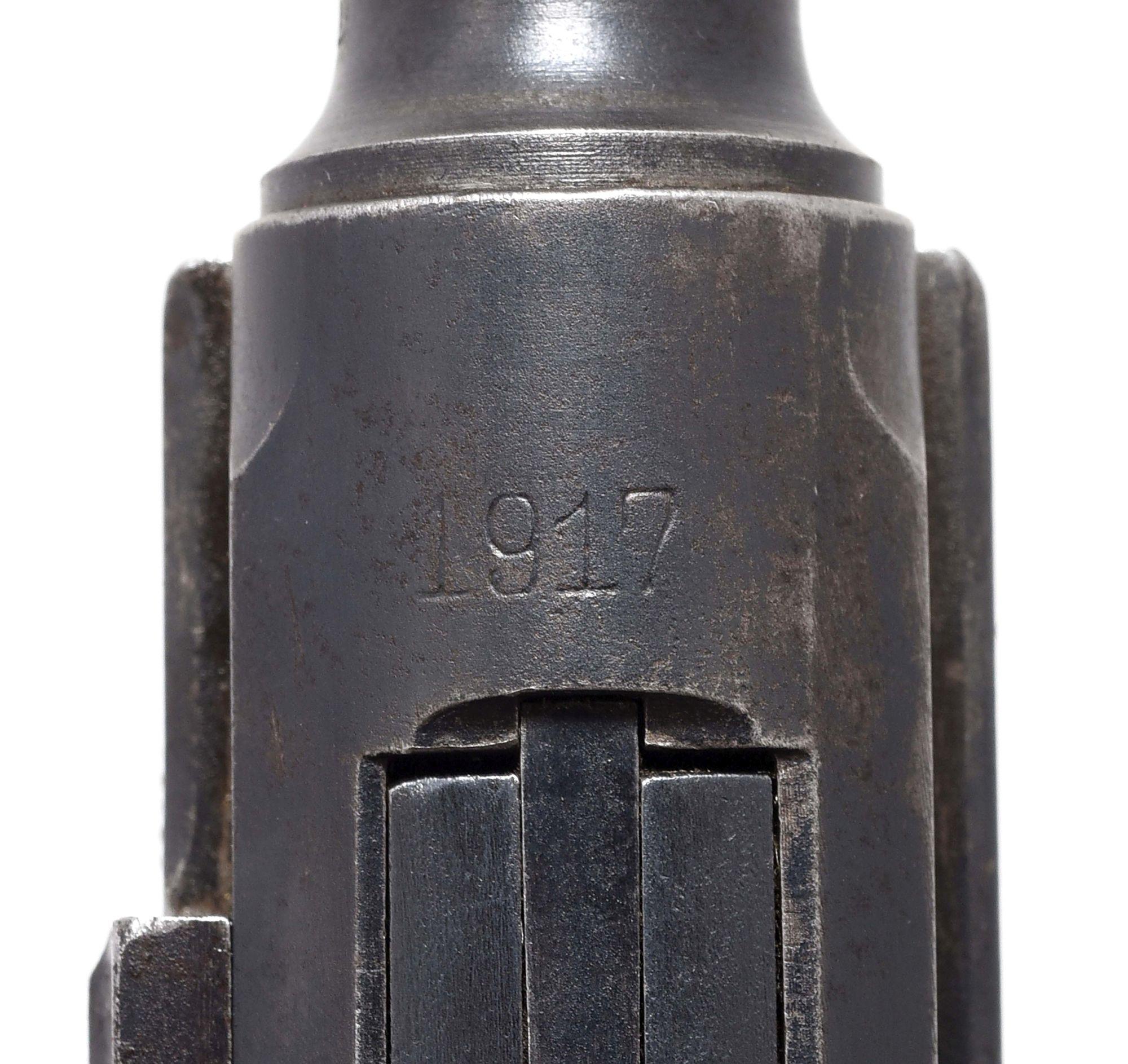 (C) 1917 DATED DWM MODEL 1914 NAVY LUGER SEMI AUTOMATIC PISTOL.